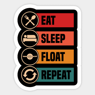 Eat Sleep Float Repeat Funny One Wheel Onewheel Float Life Sticker